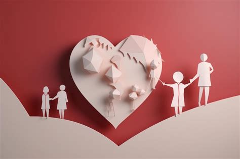 Premium Photo | World heart day concept a family holding hands standing ...