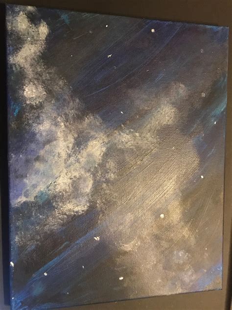 Cloudy Night Sky Acrylic Painting | Etsy