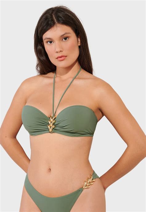 Pain de Sucre MERYL - Bikini top - celadon green/mottled green - Zalando.de