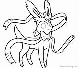 Sylveon From Pokemon Coloring Pages  Free Printable sketch template