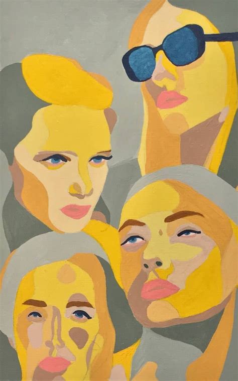 Color Study of Faces 2 Painting | Abstract line art, Art print collection, Painting