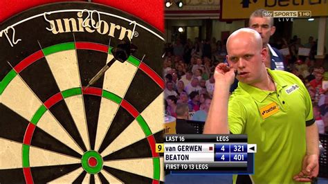 [HD] Michael Van Gerwen - 9 Dart Finish - 2012 PDC World Matchplay ...