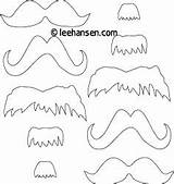 Many Manly Mustaches Coloring Page sketch template