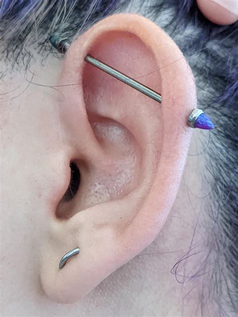 is my antihelix on its way to rejection or is it just the swelling going down? 😶 : r/piercing