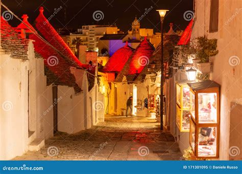 Panoramic View of the City of Alberobello with Ancient Traditional ...