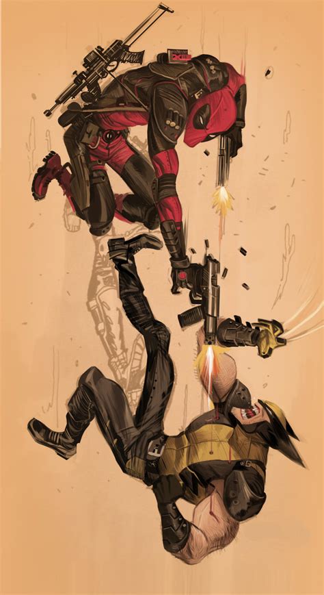 Deadpool vs Wolverine by Dan-Mora on DeviantArt