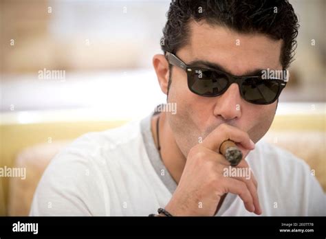 Egyptian actor Khaled El Nabawy poses at the 6th Abu Dhabi Film Festival in Abu Dhabi, United ...