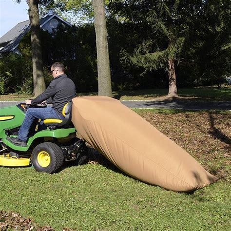 92x60x0.2in Universal Lawn Tractor Leaf Bag, Oxford Cloth Mower Waste Bag Reusable Garden Grass ...