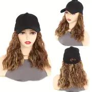 Hat Wigs Short Wavy Curly Hair Wigs Baseball Adjustable - Temu