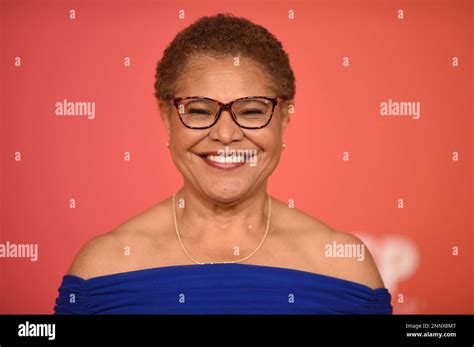 Los Angeles Mayor Karen Bass arrives at the 54th NAACP Image Awards on ...