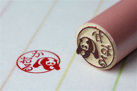 PANDA HANKO | Stamp printing, Stamp carving, Stamp design