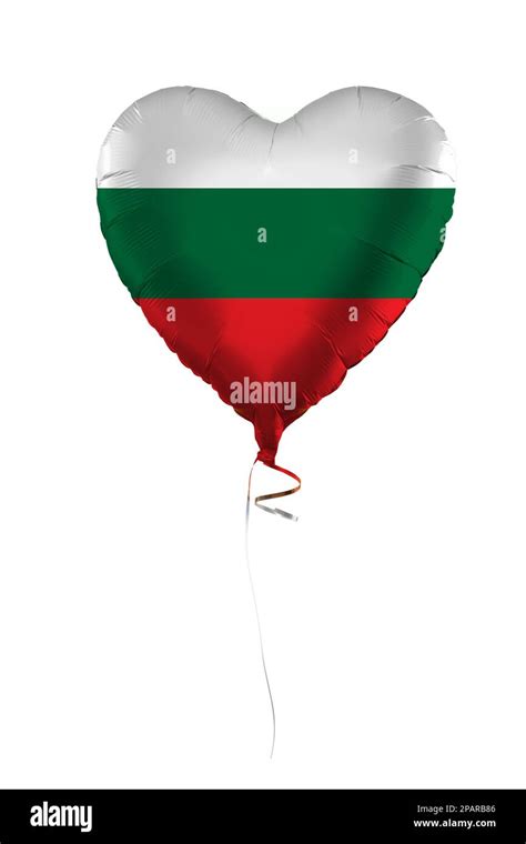 Bulgary concept. Balloon with Bulgarian flag isolated on white background. Education, charity ...