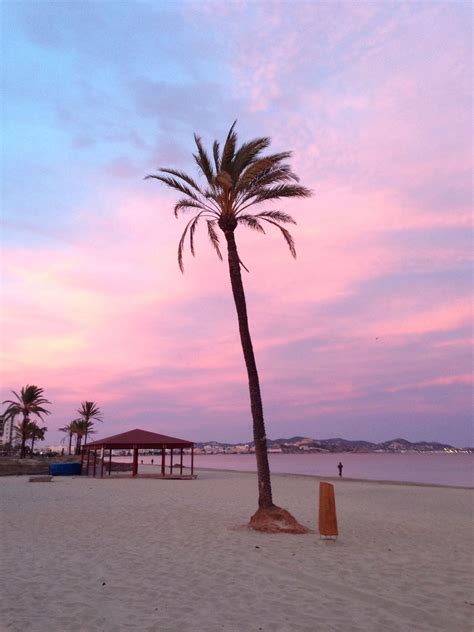 Playa den Bossa during a winter sunset Ibiza Sunset, Ibiza Beach, Menorca, Ibiza Formentera ...