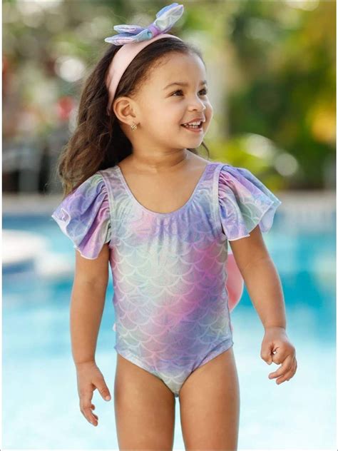 Girls Mer-Mazing One Piece Swimsuit in 2021 | Little girl swimsuits, Unique swimsuits, Bathing ...