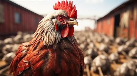 Premium AI Image | Hen Farm HD 8K background Wallpaper Stock Photographic image