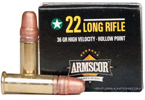 Armscor 22lr HV 36gr HP Ammo - 50 Rounds - Ventura Munitions