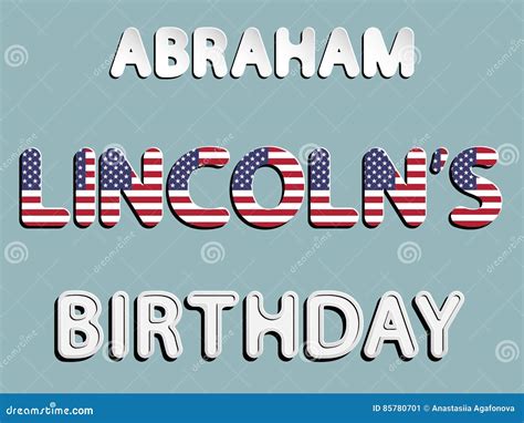 Abraham Lincoln birthday stock vector. Illustration of metallic - 85780701