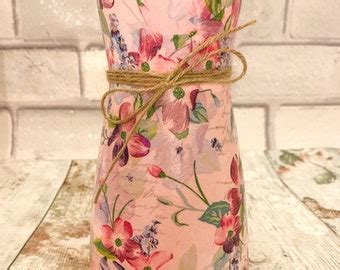 Floral Glass Vase | Etsy
