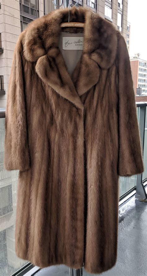 Vintage Brown Mink Fur Full Length Coat Eatons - Etsy Canada