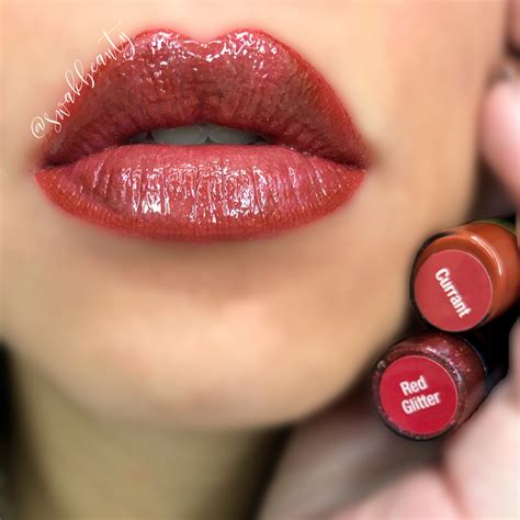 Currant LipSense with Red Glitter Gloss - From the Limited Edition LipSense Wonderland ...