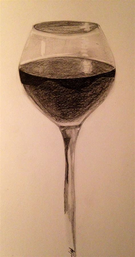 Wine glass pencil drawing. CT | Wine, Glass, Wine glass