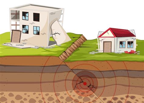 Free Vector | Concept of earthquake damage to house