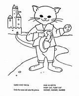 BlueBonkers Nursery Rhymes Quiz Coloring Page Sheets  Puss In Boots sketch template
