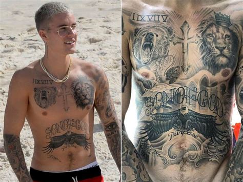 Wow, Have You Seen The Most Tattooed Celebrities? - Top5 | Justin bieber, Justin bieber tattoos ...