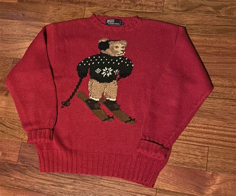 vintage polo ralph lauren 1992 ski bear sweater - Gem