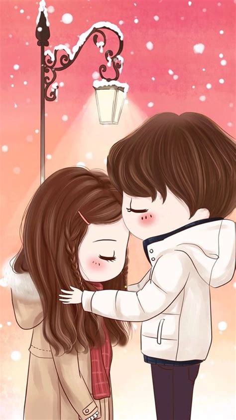 60 Cute Cartoon Couple Love Images HD