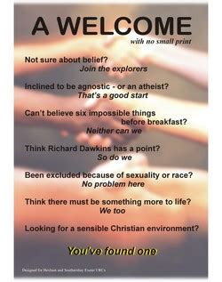 Church welcome Poems
