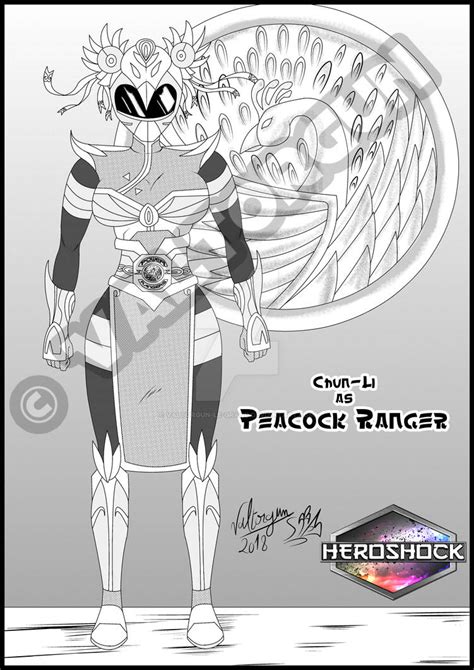 Chun-Li as The Peacock Ranger (Chun-Li Ranger)LINE by Valtorgun-le ...