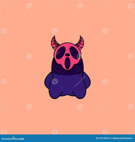 Abstract Skull Ghost Logo Icon Stock Vector - Illustration of sign ...