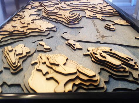 A Wooden Laser-Cut Topo Map of Portland, ME – The Shamblog