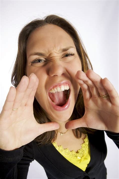 Angry screaming woman stock photo. Image of female, woman - 8944638