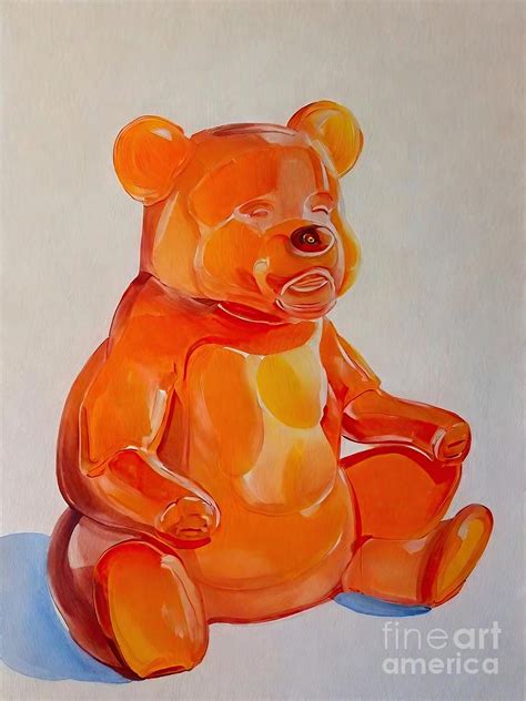 Painting Orange Gummy Bear bear toy cute teddy an Painting by N Akkash - Fine Art America