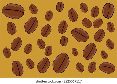 Unique Coffee Bean Background Vector Design Stock Vector (Royalty Free) 2225569117 | Shutterstock