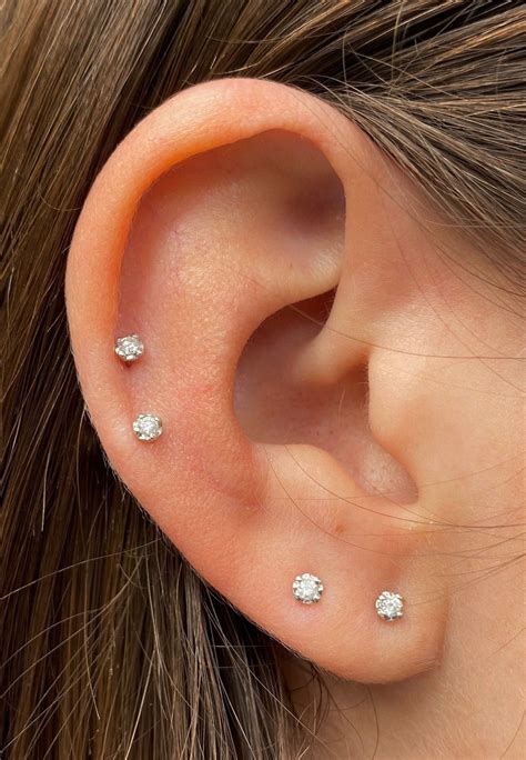 14k gold tragus stud gold helix stud gold cartilage stud etsy – Artofit