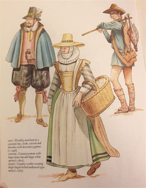 middle and lower class Elizabethan garb *see caption | Elizabethan ...