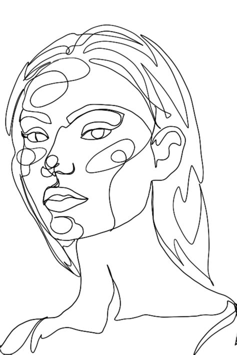 minimalistic One Line Drawing of a Girl | Outline art, Line art drawings, Abstract line art