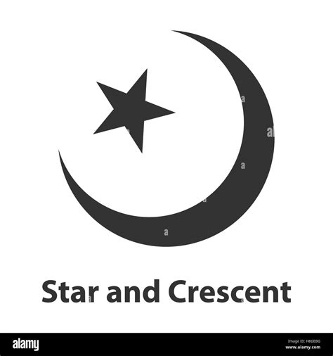 Icon of Star and Crescent symbol. Islam religion sign Stock Vector ...