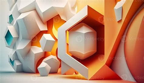 Orange and White Abstract Geometric Rendered Background 22478379 Stock Photo at Vecteezy