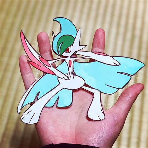 I made paper cutting art of Mega Gallade to honor the death of mega evolutions. Big F. : pokemon