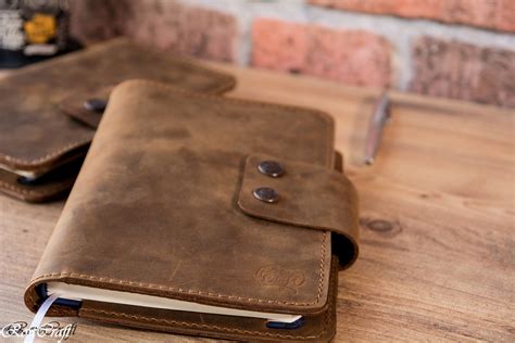 Personalized A5 Leather Notebook Cover Handmade Leather - Etsy