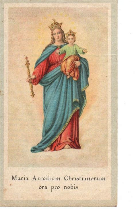 380 Maria Auxilium Christianorum Madonna ausiliatrice santino holycard | Madonna, Arte, Foto