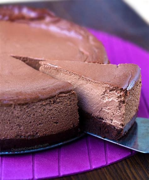 Best Ever Brownie Batter Cheesecake! (Chocolate-Covered Katie) | Cheesecake recipes, Dessert ...