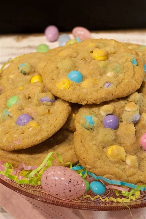 White Chocolate M&M Coconut Easter Cookies | Recipe | White chocolate chips recipes, Chewy ...