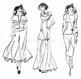 SCHETS manier meisje Vector Illustratie Illustration Of Figuurtje  sketch template