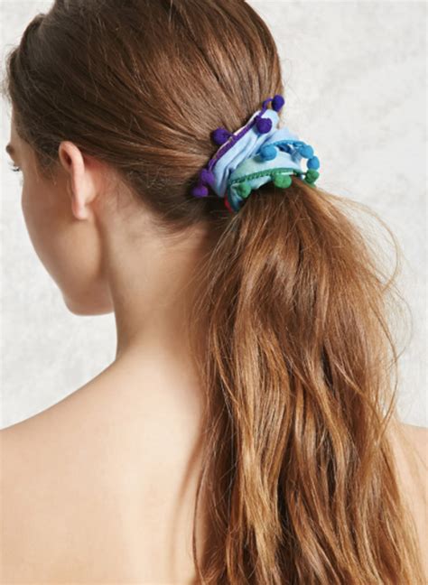 Ideas For How To Wear Hair Scrunchies - Wheretoget