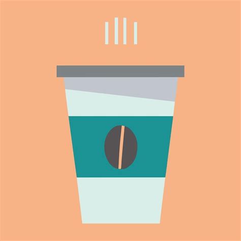 Premium Vector | Coffee cup flat vector illustration